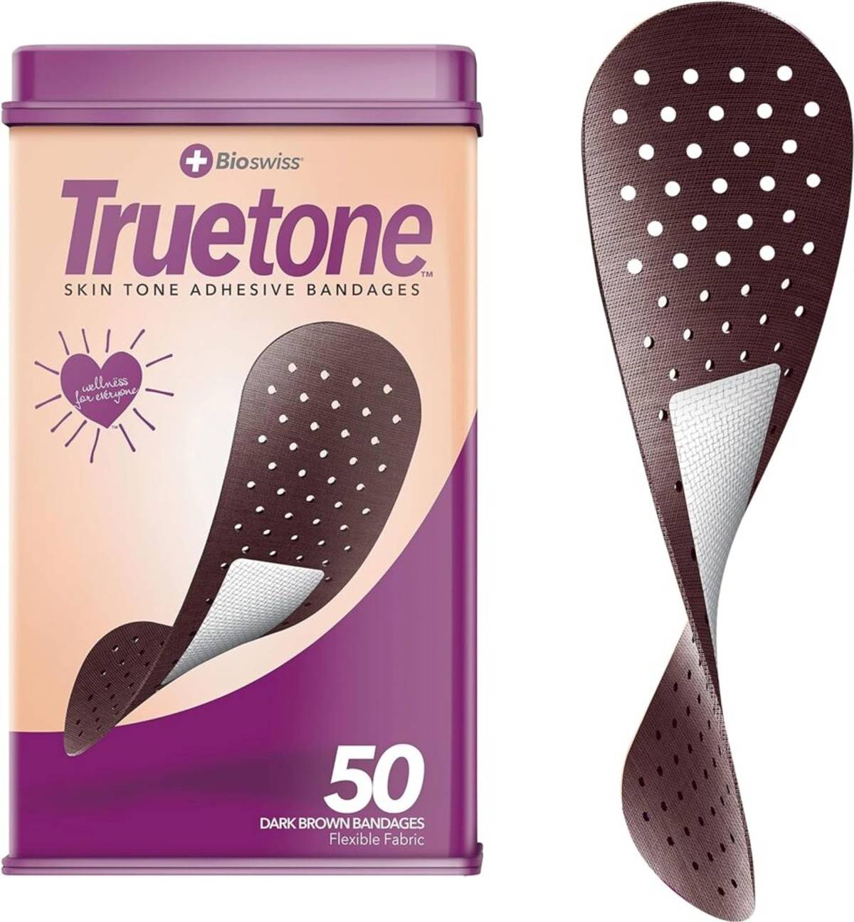 BioSwiss Truetone Dark Brown Skin Tone Bandages
