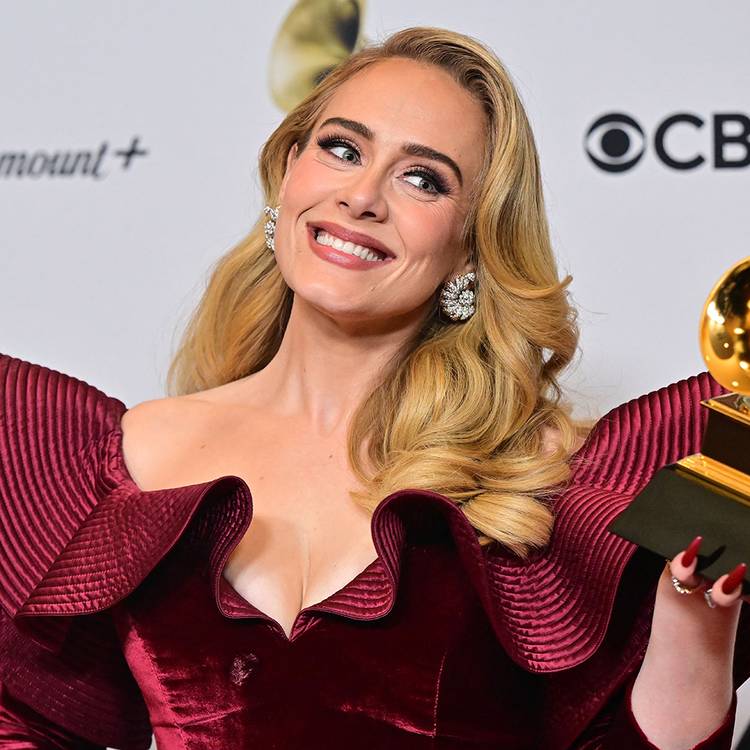 adele round face haircut