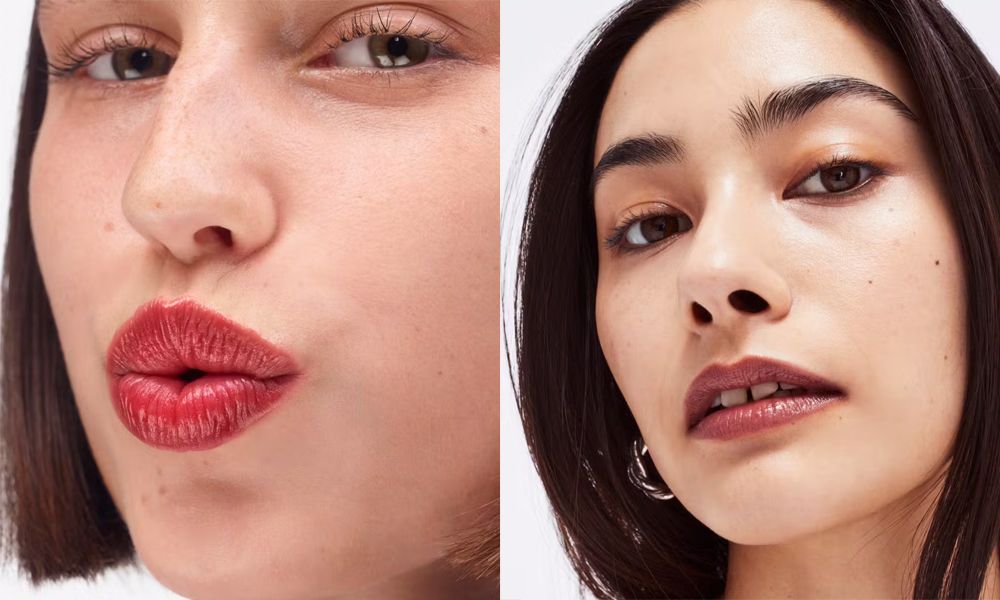 models wearing glossier's ultralip