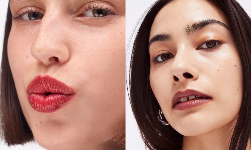 models wearing glossier's ultralip