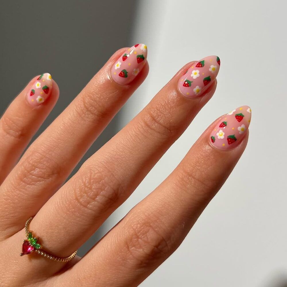 Strawberry &amp; floral print
