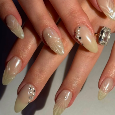 mermaid chrome nails