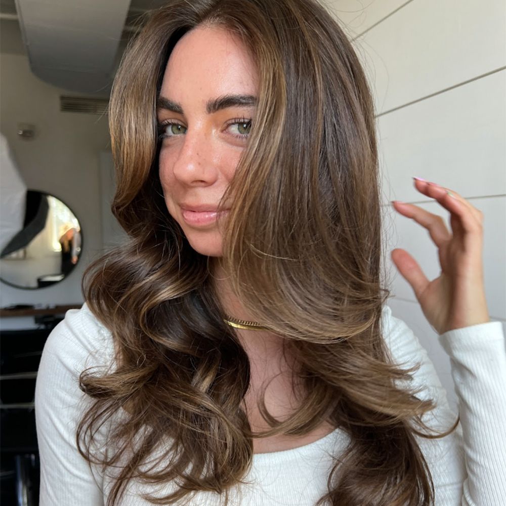 suede brunette hair color