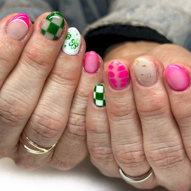 Pink and Green
