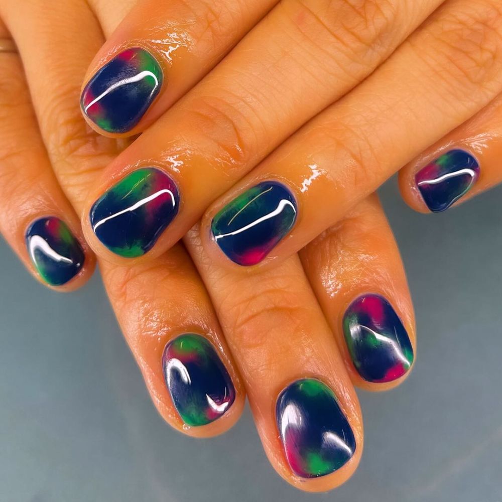 Jewel Tone Marbling