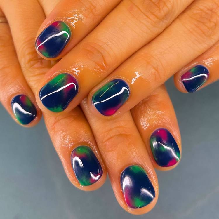 Jewel Tone Marbling