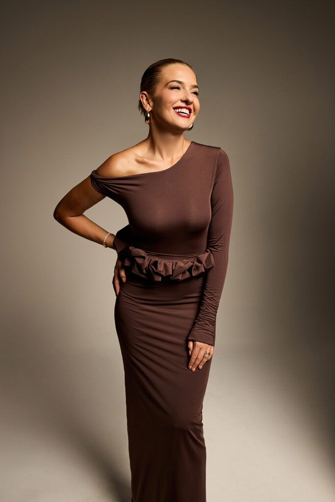 Daisy Kelliher brown dress