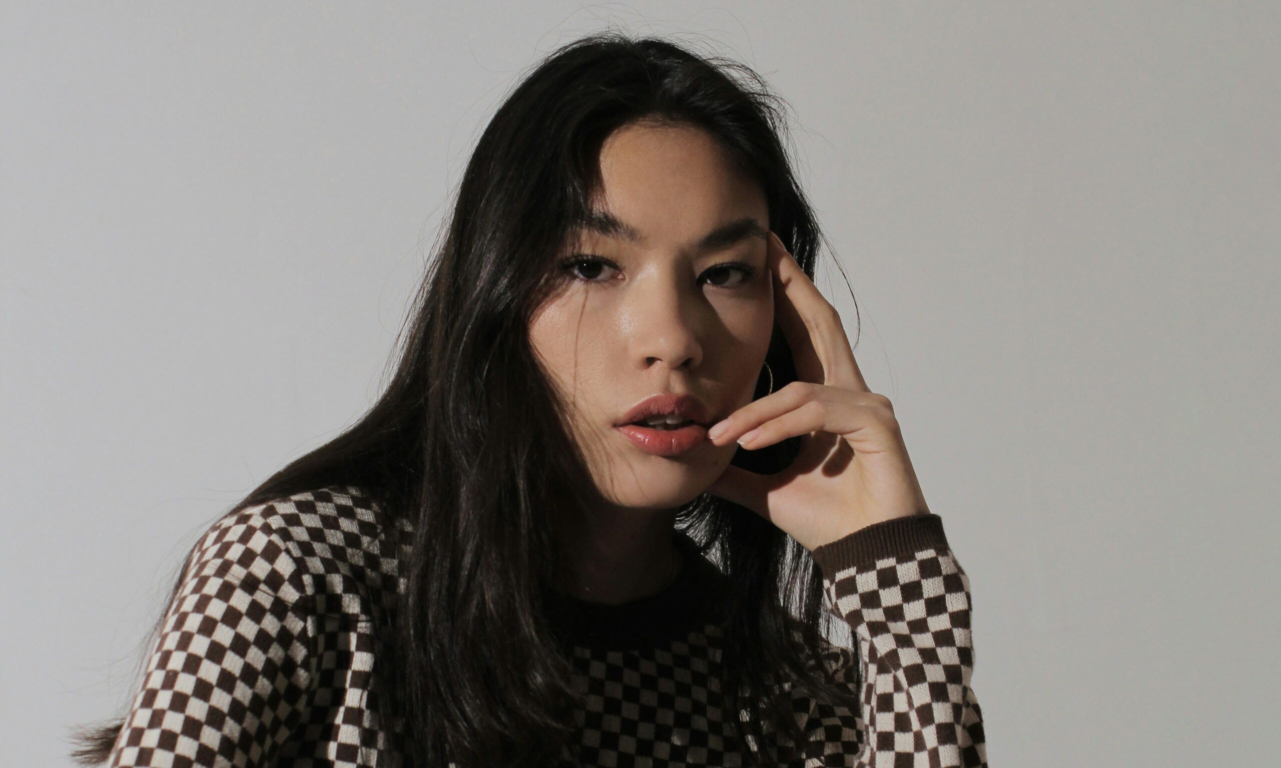 asian woman with long hair