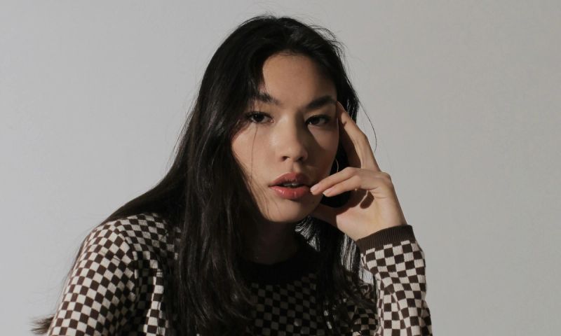 asian woman with long hair