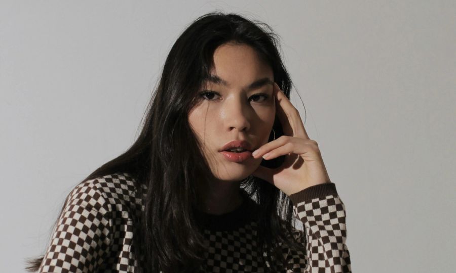asian woman with long hair