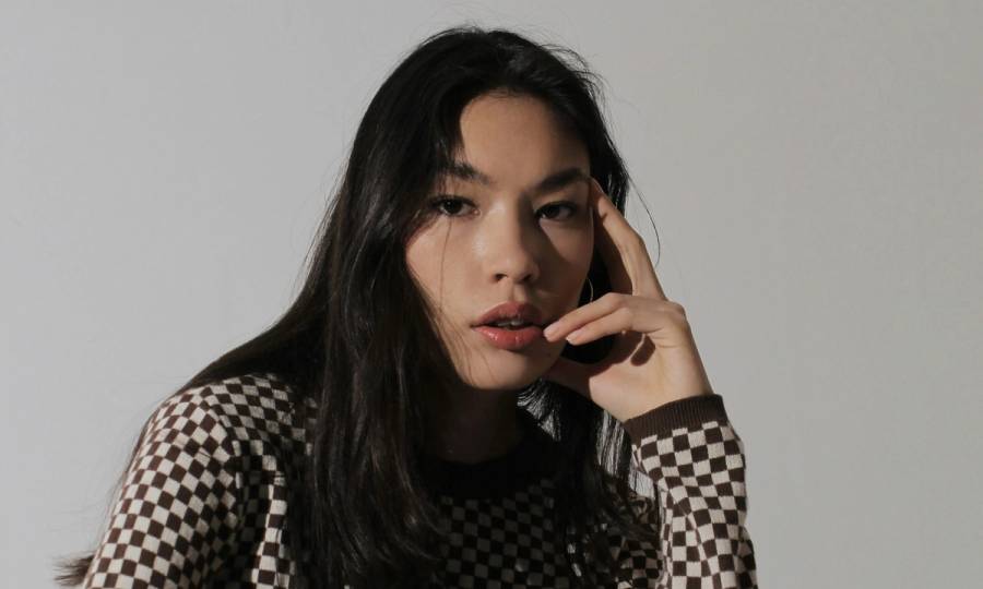 asian woman with long hair