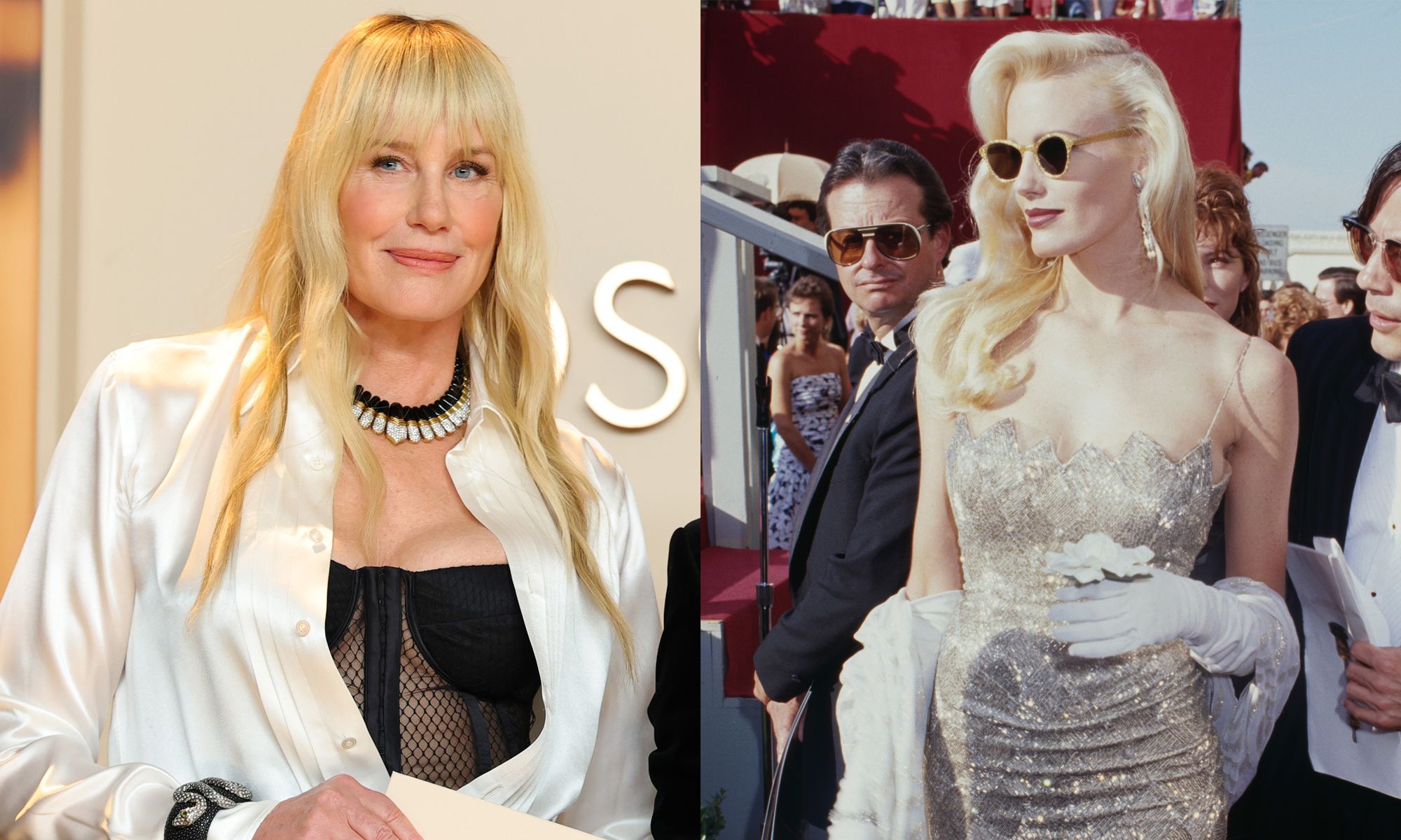 Daryl Hannah at the 2025 Oscars and 1988 Oscars