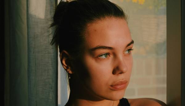 Woman with natural skin