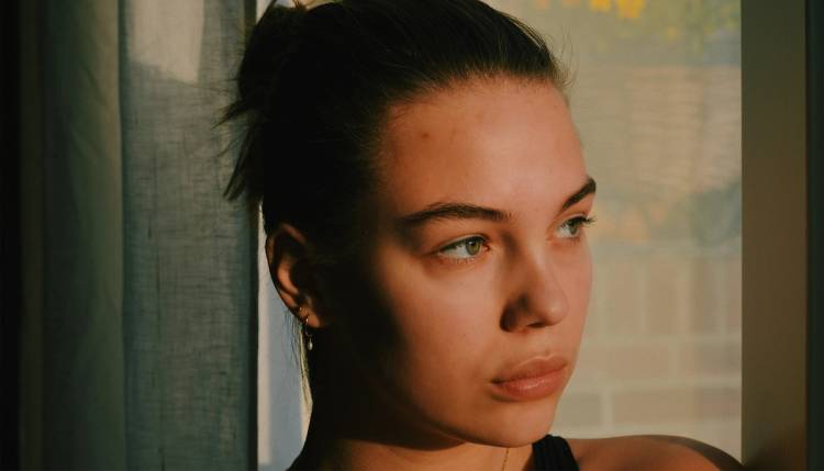 Woman with natural skin