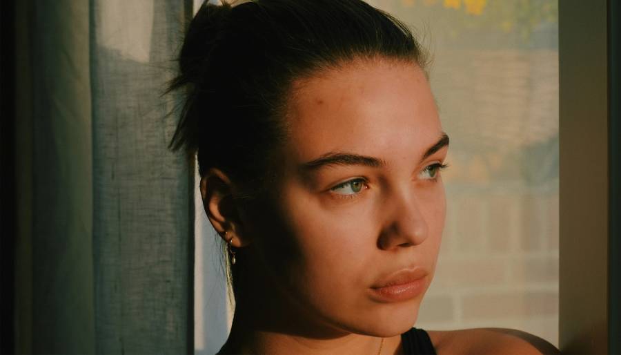 Woman with natural skin