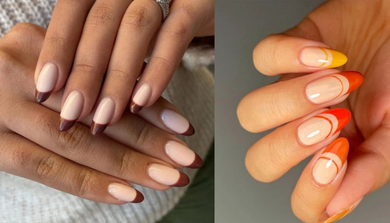 fall french manicure designs