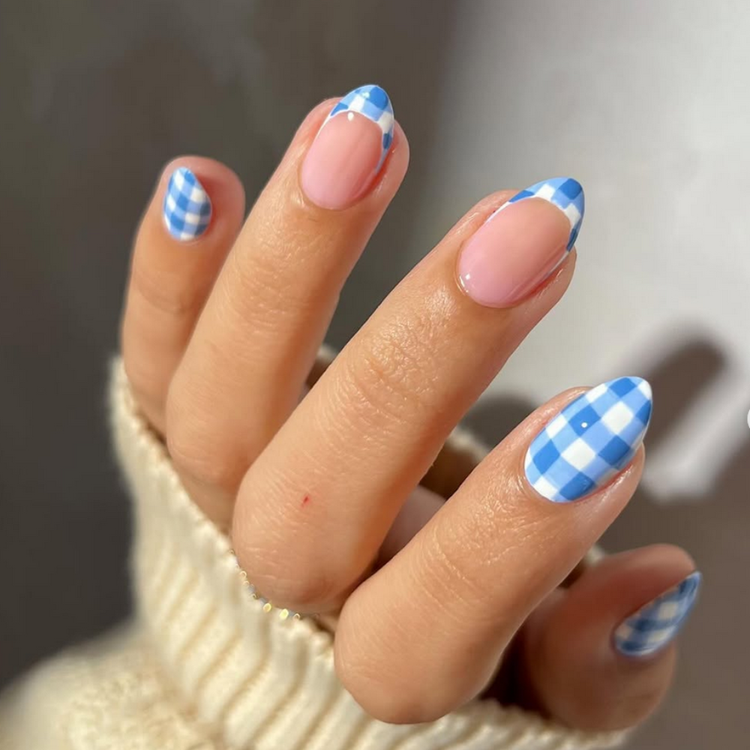 Blue Checked