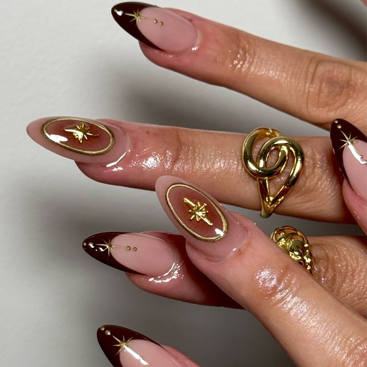 French Tips and Aura Nails