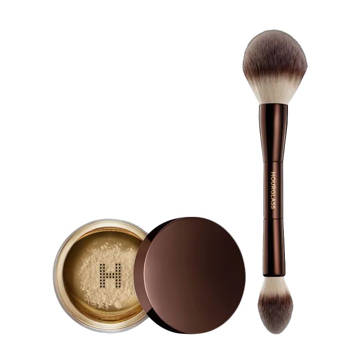hourglass setting powder and brush