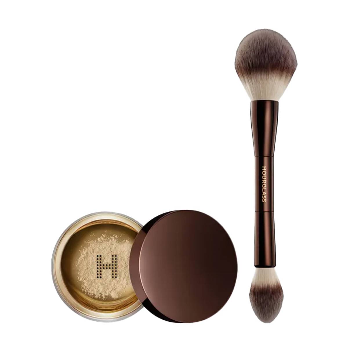 hourglass setting powder and brush