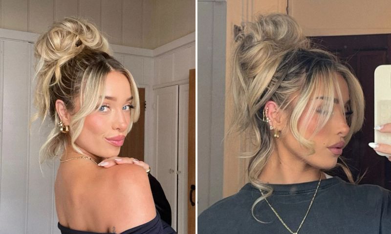 delaney childs messy bun