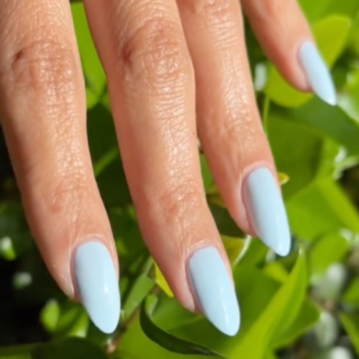 pastel blue nails