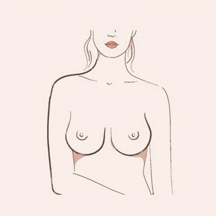 tear drop breasts