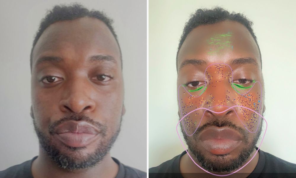portrait using AI skin care apps