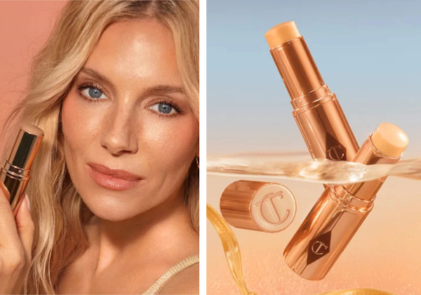 Sienna Miller wearing Charlotte Tilbury’s NEW Unreal Highlighter