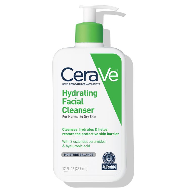 CeraVe Hydrating Facial Cleanser with Ceramides and Hyaluronic Acid