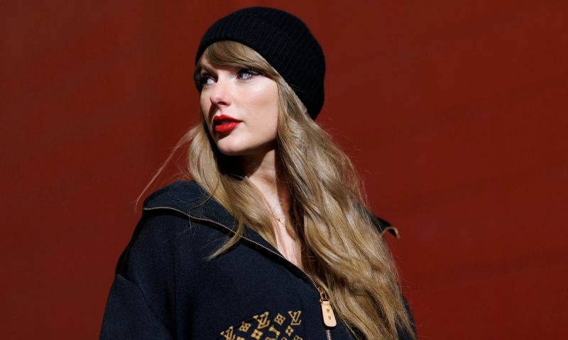 Taylor Swift arrives to the stadium prior to the AFC Championship game between the Buffalo Bills and the Kansas City Chiefs at GEHA Field at Arrowhead Stadium on January 26, 2025 in Kansas City, Missouri.