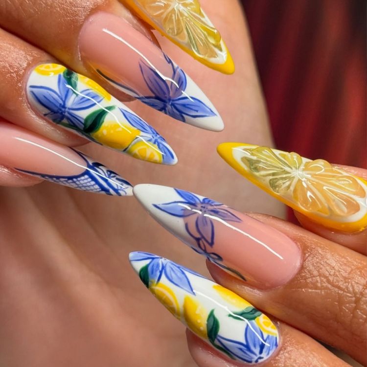 Long Lemon Nails