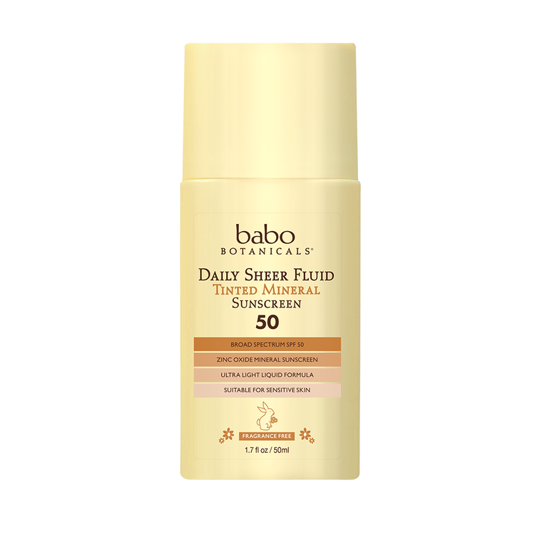 Babo Botanicals Daily Sheer Fluid SPF 50 Tinted Sunscreen