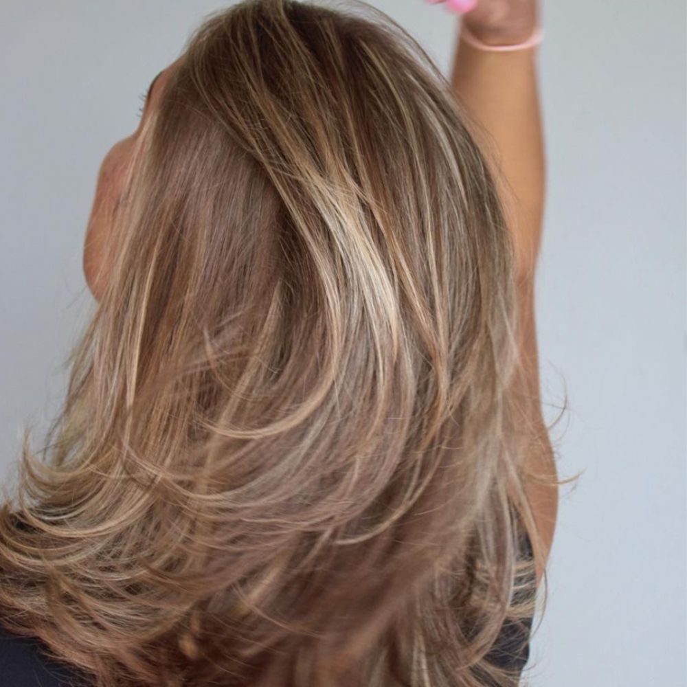 back of curve cut hair