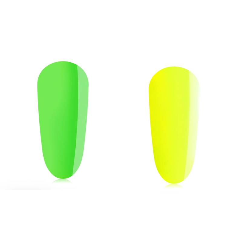 Neon Green and Yellow Mani/ Pedi
