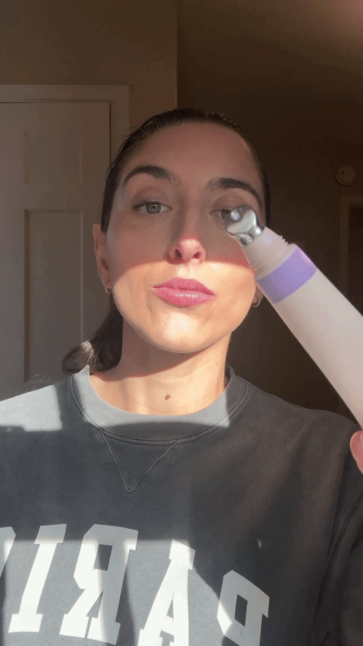 NewBeauty features editor Marisa Petrarca using Jones Road Lip Recharge Lip Treatment