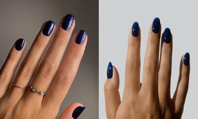sapphire blue nails