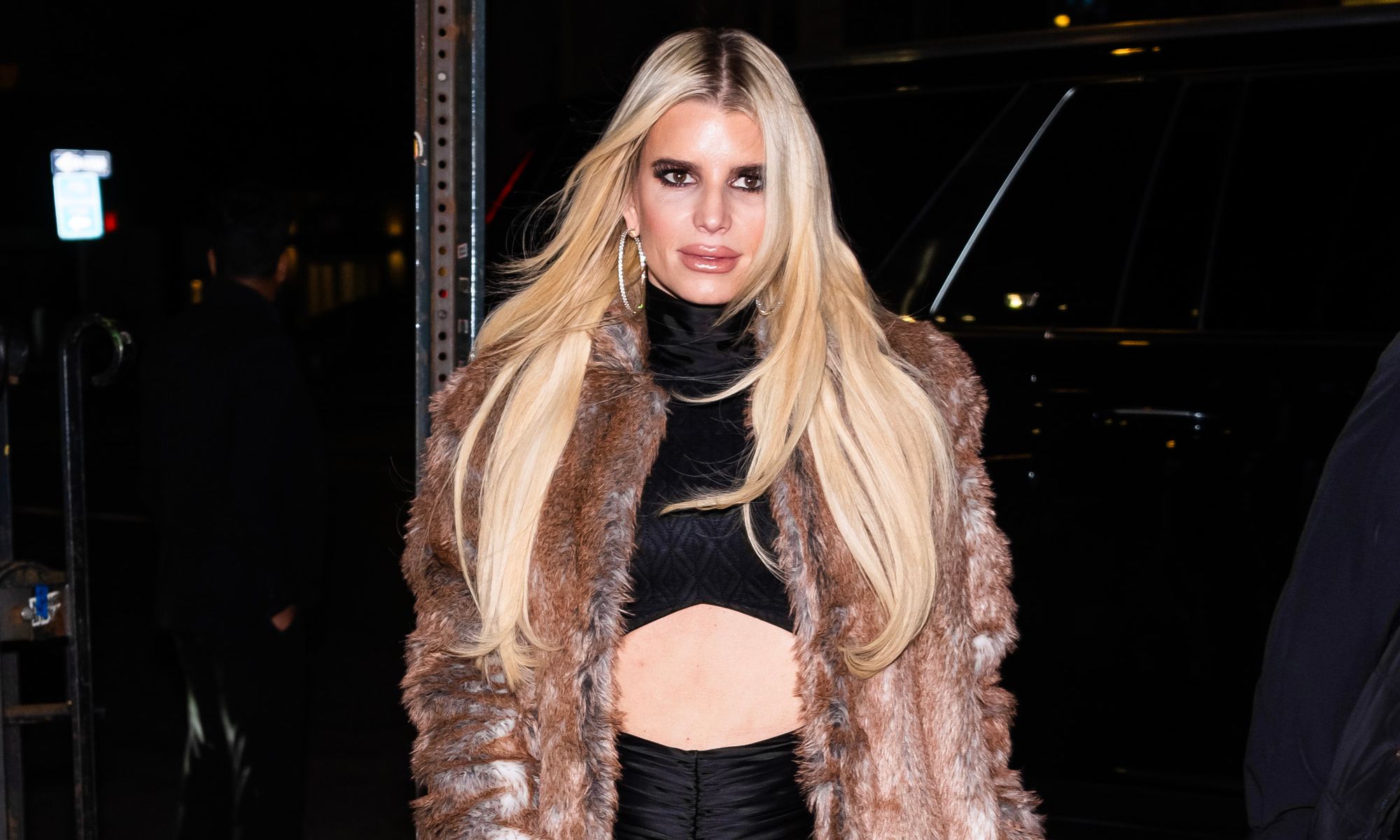 Jessica Simpson is seen in the East Village on November 28, 2023 in New York City.