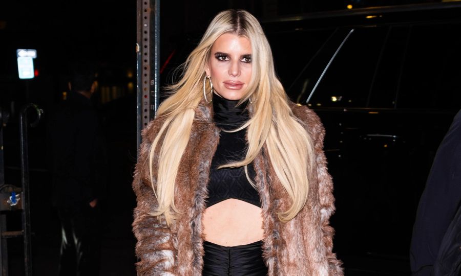 Jessica Simpson is seen in the East Village on November 28, 2023 in New York City.