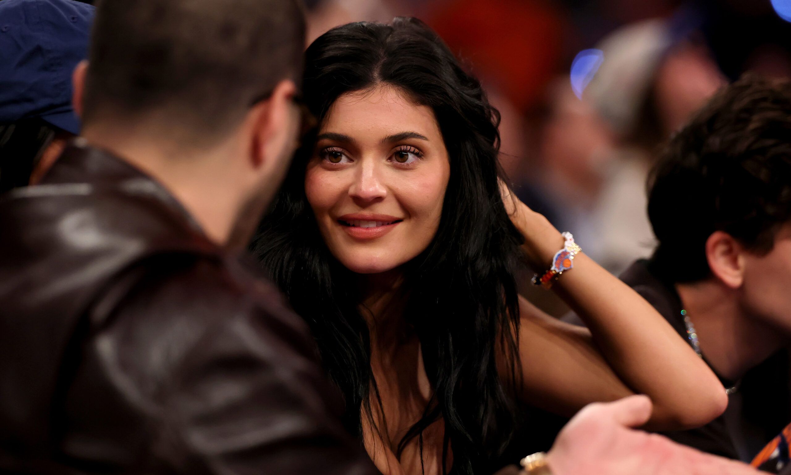 Kylie Jenner sits court-side during the fourth quarter in Game Four of the Eastern Conference Second Round NBA Playoffs between the Boston Celtics and the New York Knicks at Madison Square Garden on May 12, 2025 in New York City. NOTE TO USER: User expressly acknowledges and agrees that, by downloading and or using this photograph, User is consenting to the terms and conditions of the Getty Images License Agreement.