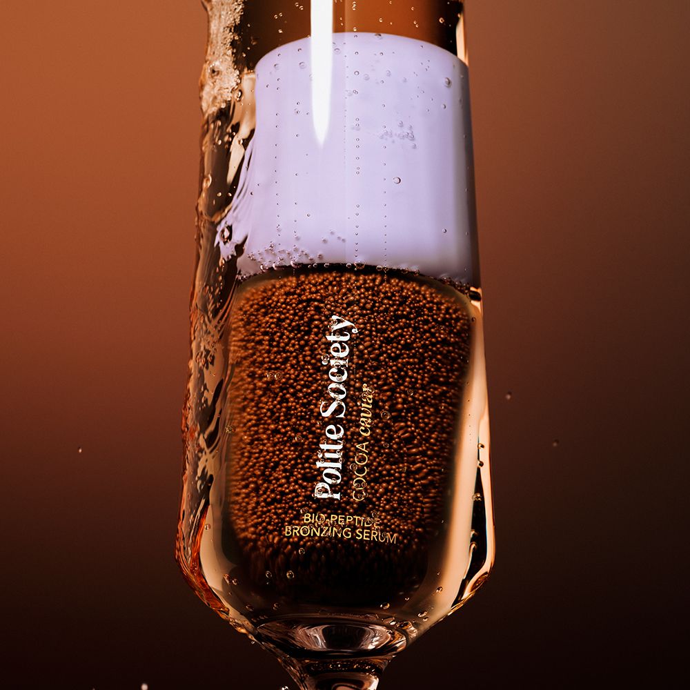 Polite Society Cocoa Caviar Bio-Peptide Bronzing Serum ($35)