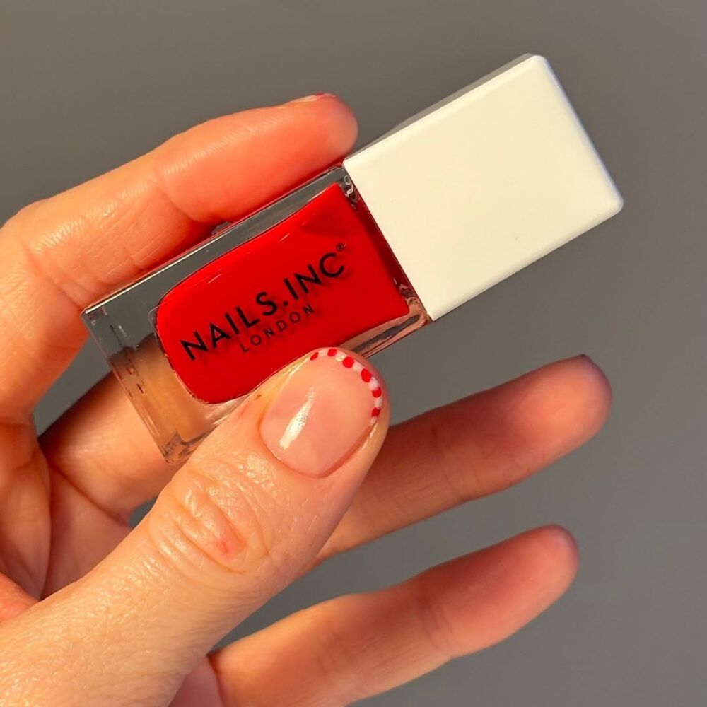 Candy Cane Micro French Manicure