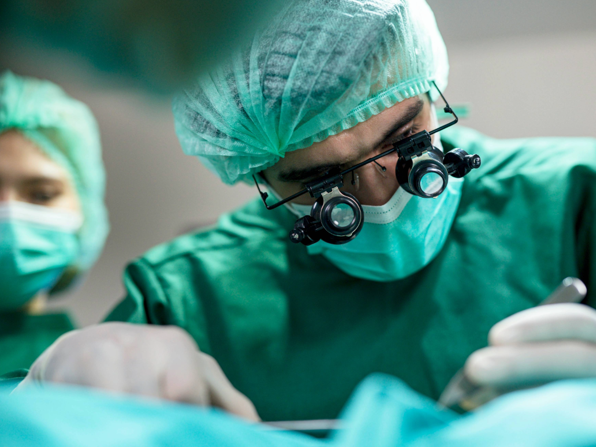 surgeon looking down