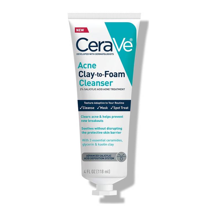 CeraVe Acne Clay-to-Foam Cleanser