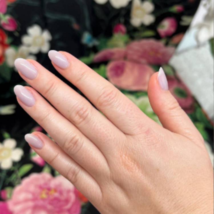 Lilac syrup nails