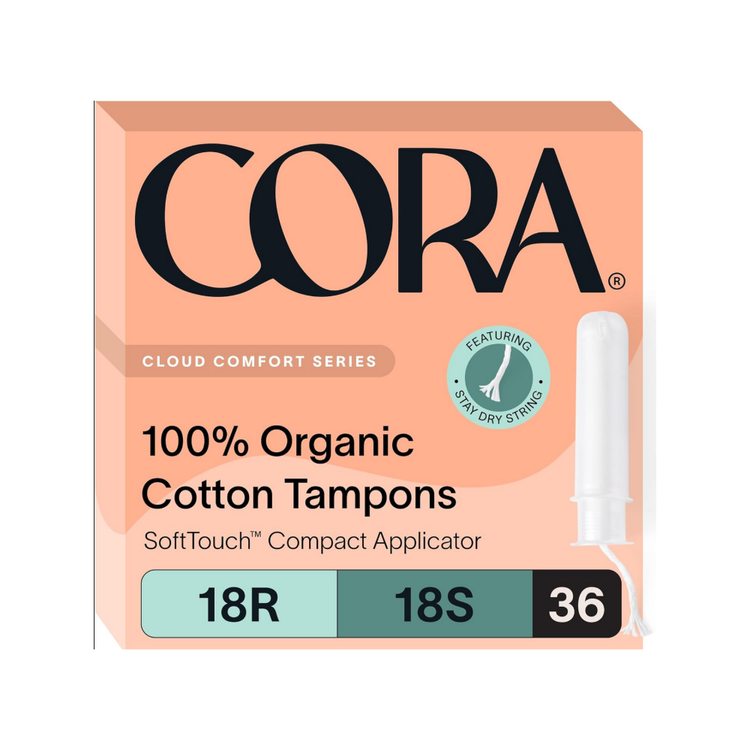 CORA 100% Organic Cotton Tampons ($17)