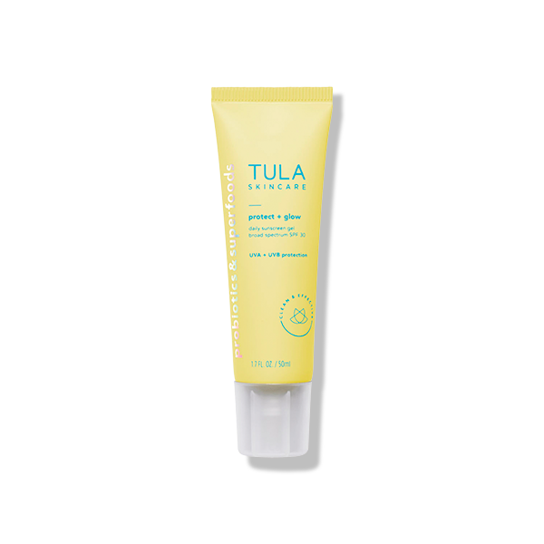 TULA Skincare Protect + Glow daily sunscreen gel broad spectrum SPF 30 ($38)
