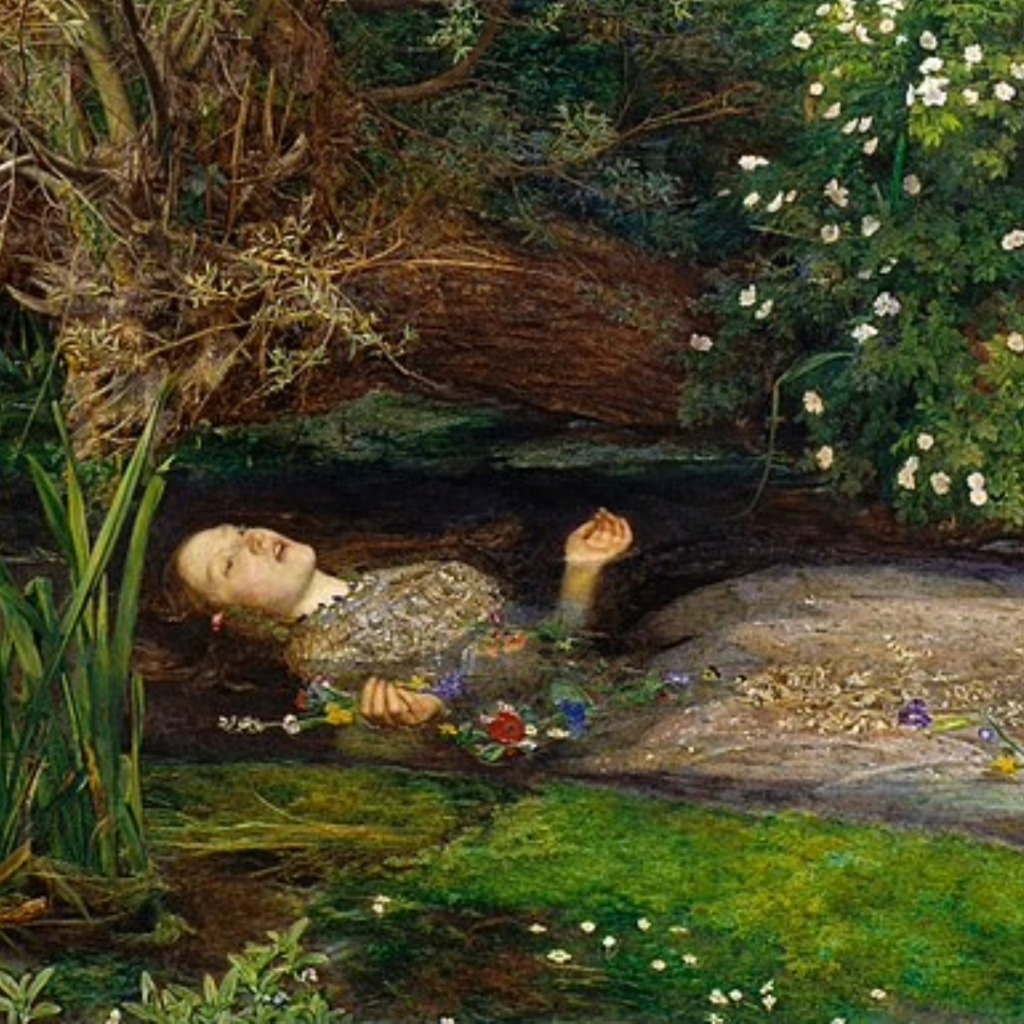 Pre-Raphaelite Waves Ophelia by John Everette Millais