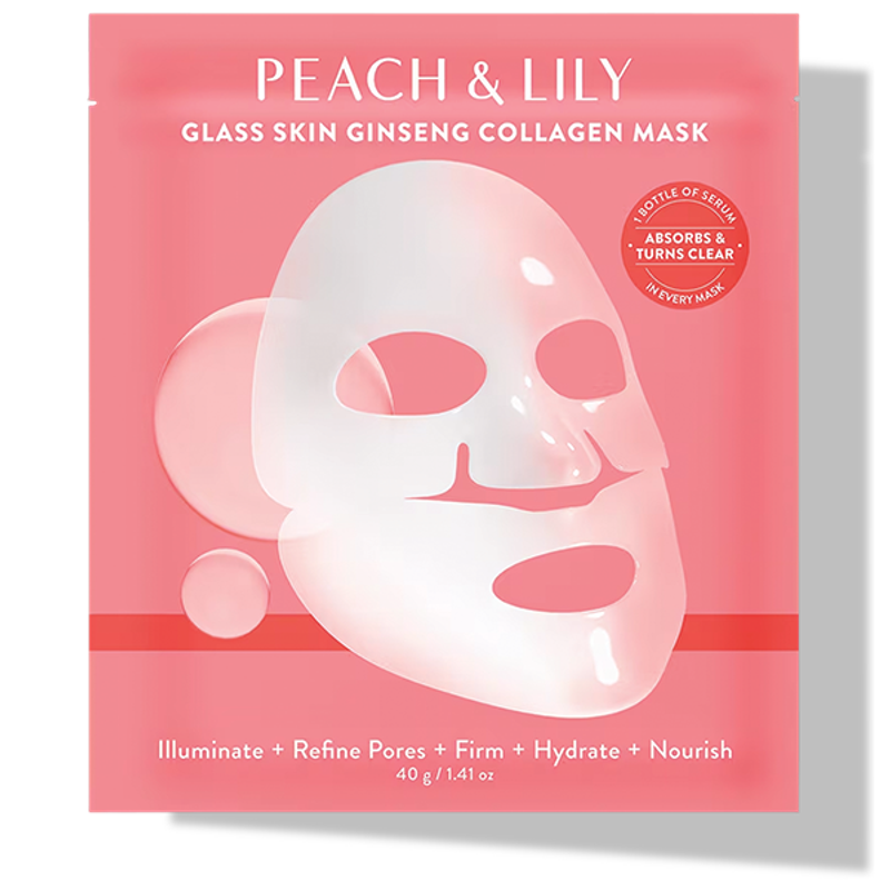 Peach Glass Skin Ginseng Collagen Mask