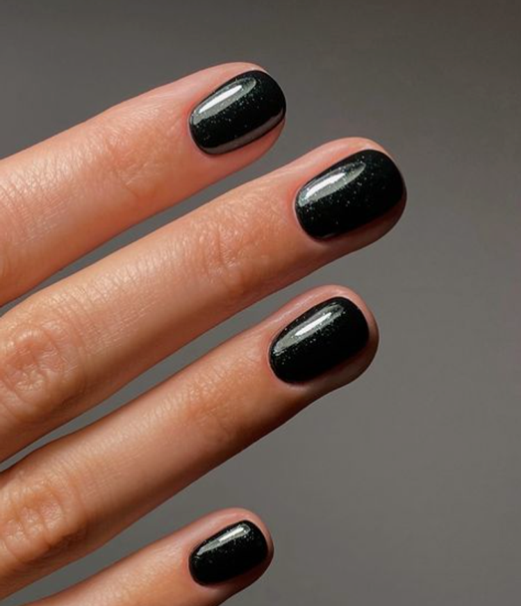 "A dark, dark sparkly green"